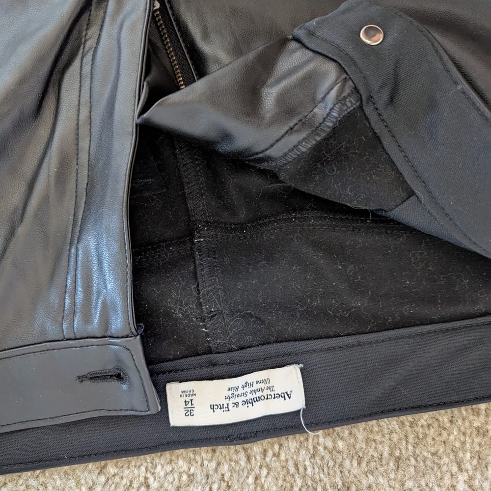 Abercrombie & Fitch Black Leather Pants